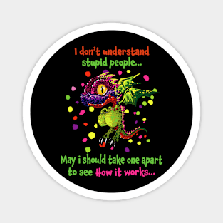 i don't understand stupid people Magnet